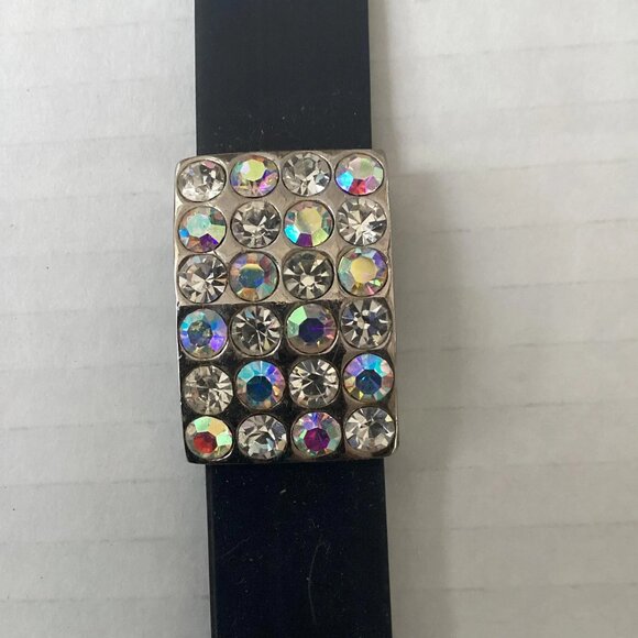 VINTAGE SWAROVSKI Suade/Gemstone Bracelet - Picture 2 of 4